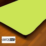 EXKLUSIV HEIMTEXTIL Jersey Spannbettlaken 200 x 220 cm Apfelgrün 100% Baumwolle Öko - Tex Zertifiziert Bed-Sheet Bettlaken Spannbetttuch