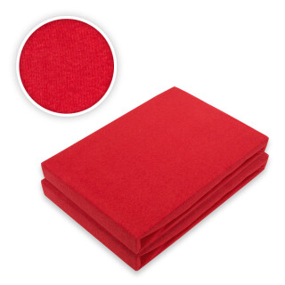 Jersey Spannbettlaken Doppelpack 90 - 100 x 200 cm Rot