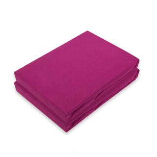Jersey Spannbettlaken Doppelpack 120 x 200 cm Pink