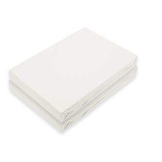 Jersey Spannbettlaken Doppelpack 120 x 200 cm Weiß