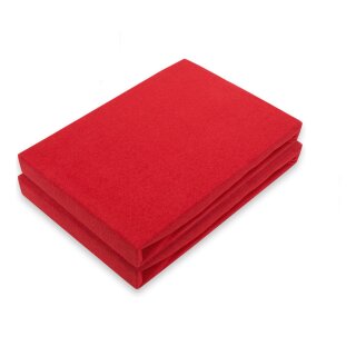 Jersey Spannbettlaken Doppelpack 140 - 160 x 200 cm Rot