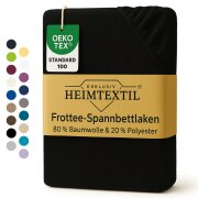 EXKLUSIV HEIMTEXTIL Frottee Spannbettlaken 90 - 100 x 200...