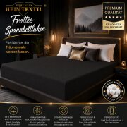 EXKLUSIV HEIMTEXTIL Frottee Spannbettlaken 90 - 100 x 200 cm Schwarz