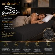 EXKLUSIV HEIMTEXTIL Frottee Spannbettlaken 90 - 100 x 200 cm Schwarz