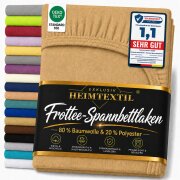 EXKLUSIV HEIMTEXTIL Frottee Spannbettlaken 90 - 100 x 200...