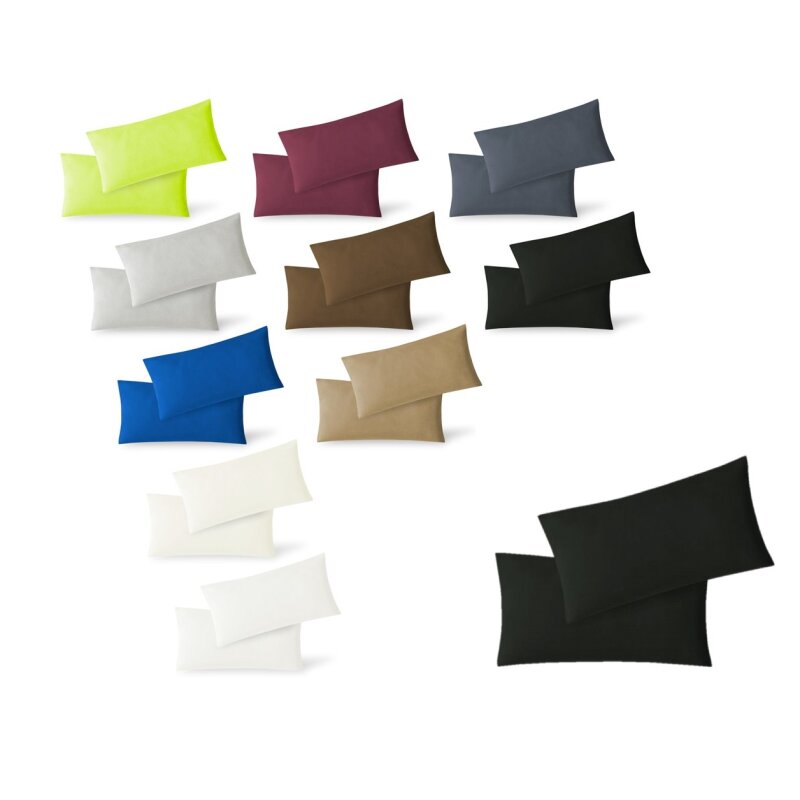 Jersey Kissenbezug 2er Set 40 x 80 cm schwarz, 6,90 €