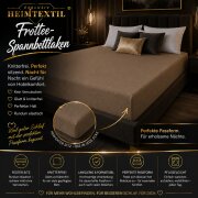 EXKLUSIV HEIMTEXTIL Frottee Spannbettlaken 140 - 160 x 200 cm Schokobraun