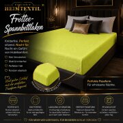 EXKLUSIV HEIMTEXTIL Frottee Spannbettlaken 90 - 100 x 200 cm Apfelgrün