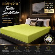 EXKLUSIV HEIMTEXTIL Frottee Spannbettlaken 140 - 160 x 200 cm Apfelgrün