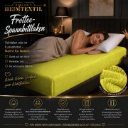 EXKLUSIV HEIMTEXTIL Frottee Spannbettlaken 140 - 160 x 200 cm Apfelgrün