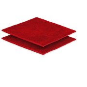2 x Seiftuch 30 x 30 cm  500g/m²  Rot