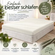 Topper Jersey Spannbettlaken Doppelpack 90 x 190 - 100 x 200 cm Naturweiss