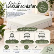 Topper Jersey Spannbettlaken Doppelpack 90 x 190 - 100 x 200 cm Naturweiss