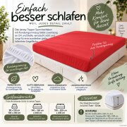 Topper Jersey Spannbettlaken Doppelpack 90 x 190 - 100 x 200 cm Rot