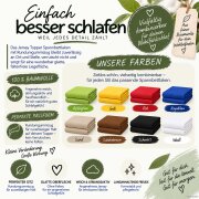 Topper Jersey Spannbettlaken Doppelpack 200 x 220 cm Naturweiss
