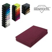 Marke Jersey Spannbettlaken Doppelpack 200 x 220 cm Bordeaux