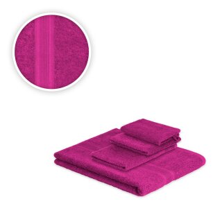 Handtücher Kombi Gäste/Reise Set 4teilig 500 g/m² Pink