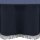 Gartentischdecke mit Fransen 140x180 cm oval blau
