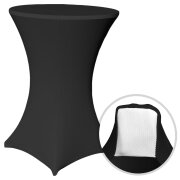Stehtischhusse Stretch  Ø 60x120 cm Schwarz