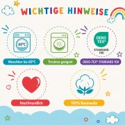 Kinderbettwäsche Paul 100x135 cm Baumwolle – 2-teiliges Set mit Kissenbezug – OEKO-TEX – Bettwäsche Kinder mit Reißverschluss, pflegeleicht & hautfreundlich