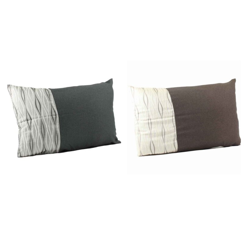 Kissenbezug Design Wave Hülle mit Reißverschluss 40x60 cm Braun