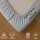 EXKLUSIV HEIMTEXTIL Frottee Spannbettlaken Rundumgummizug Marke 90 x 200 cm Silber 80% Baumwolle 20% Polyester  Öko - Tex Zertifiziert Bed-Sheet Bettlaken Spannbetttuch Topper Leinentuch
